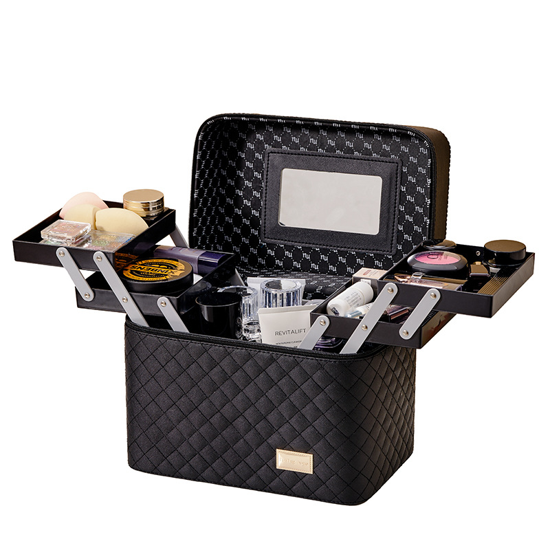 Fábrica personalizada OEMOBMODM caja de maquillaje caja de almacenamiento portátil de gran capacidad para hacer logo portátil personalizado
