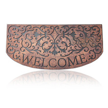 欧式橡胶植绒进门地垫别墅脚垫门厅门垫塑料门口蹭土垫入户防滑垫