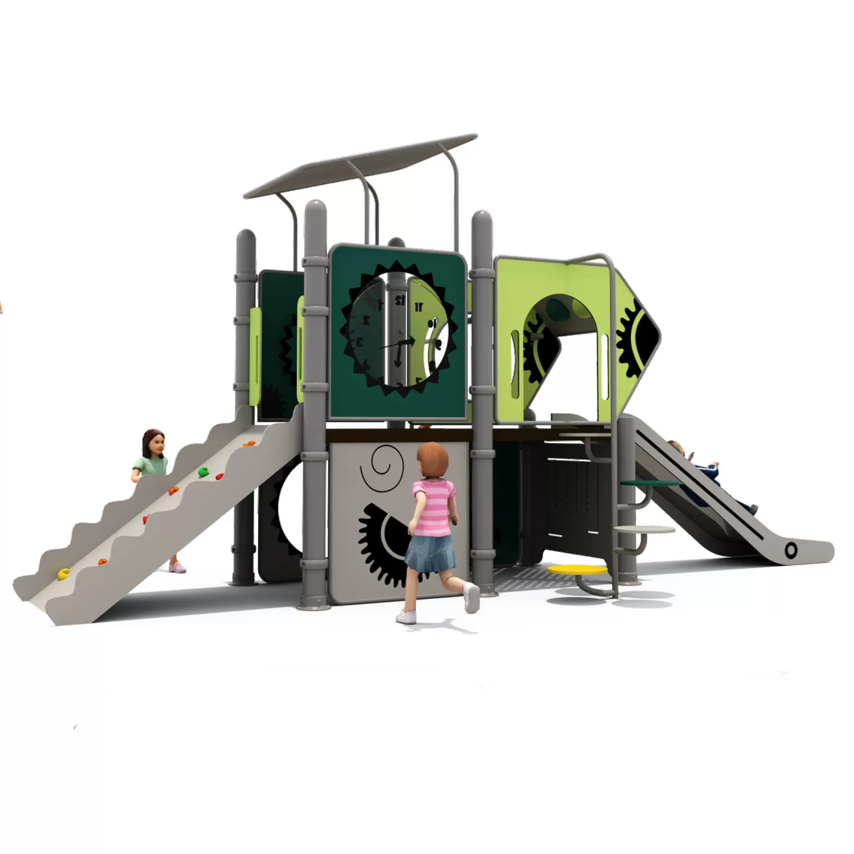 户外无动力塑料滑梯游乐设备幼儿园小区PE板滑梯组合亲子游乐设施