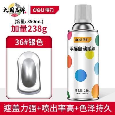 black and white special paint – Avtomobil boyası - super-value-weighted-238g-36silver-12-bottlesbox-deli-upgraded-model-spray-paint