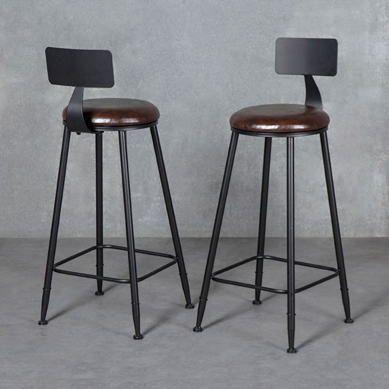 Industrial Style High Stool Bar Chair High Stool Bar Stool High Chair Trendy Bar Counter Chair Simple Home Use