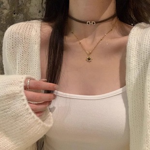 ������puƤ����ʯ�B��choker��Ů�ﶬ�߼�����ë����i����i�