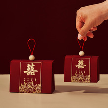 喜糖盒新款喜糖袋包装盒中式伴手礼结婚糖盒订婚专用婚礼礼盒空盒