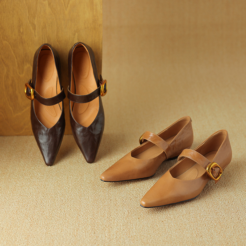 CHIKO Viviana Pointy Toe Block Heels Mary Jane Shoes