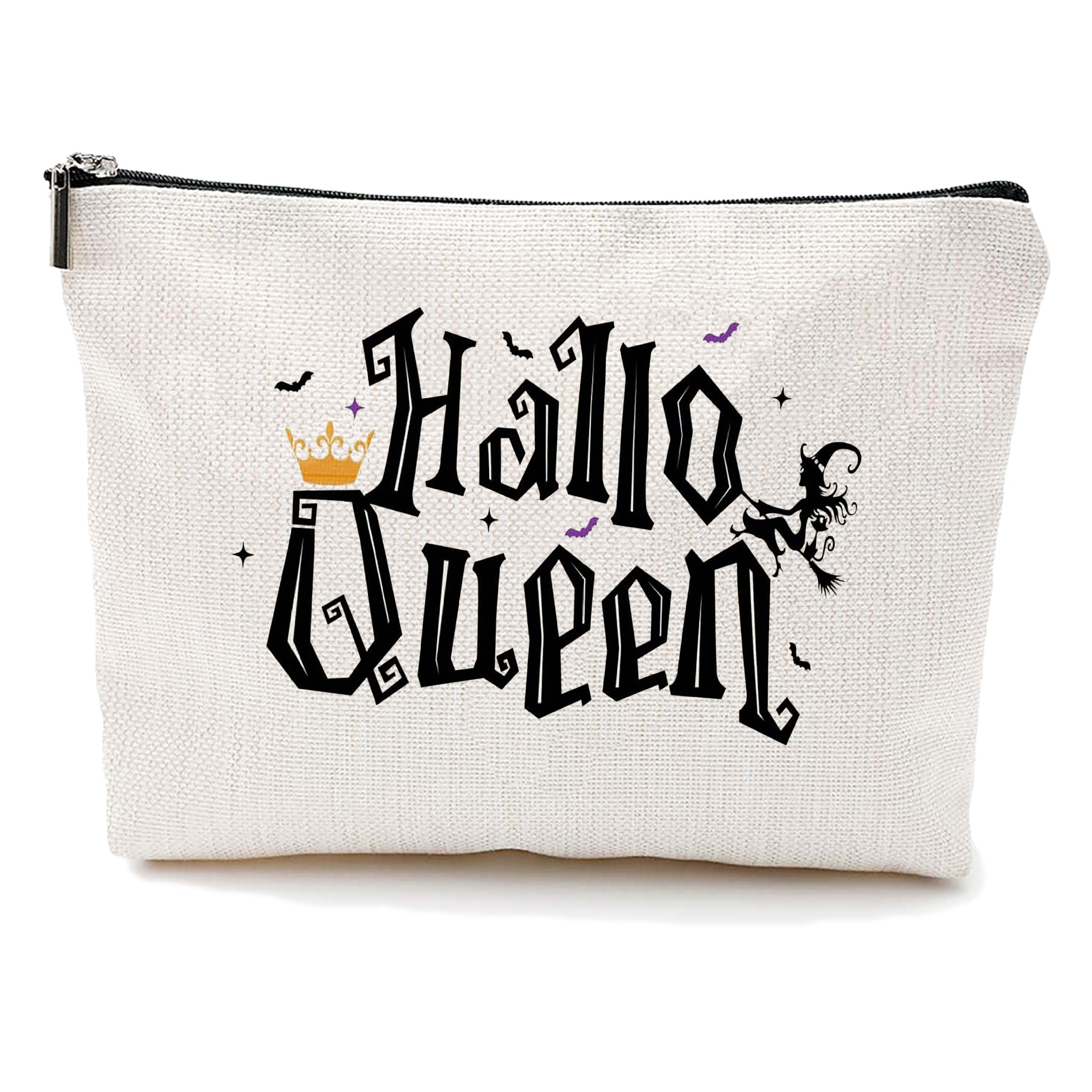 Transfronterizos Amazon Halloween maquillaje letras Halloween brujas maquillaje bolsa bolsa de almacenamiento lino fábrica directa