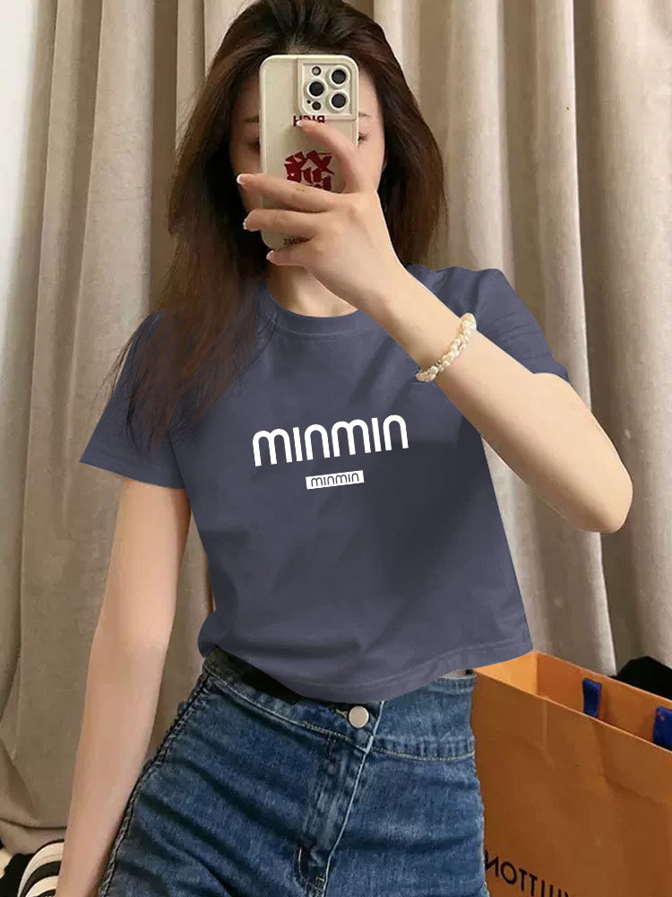 Summer short brand short sleeve T-shirt for leisure with a round…