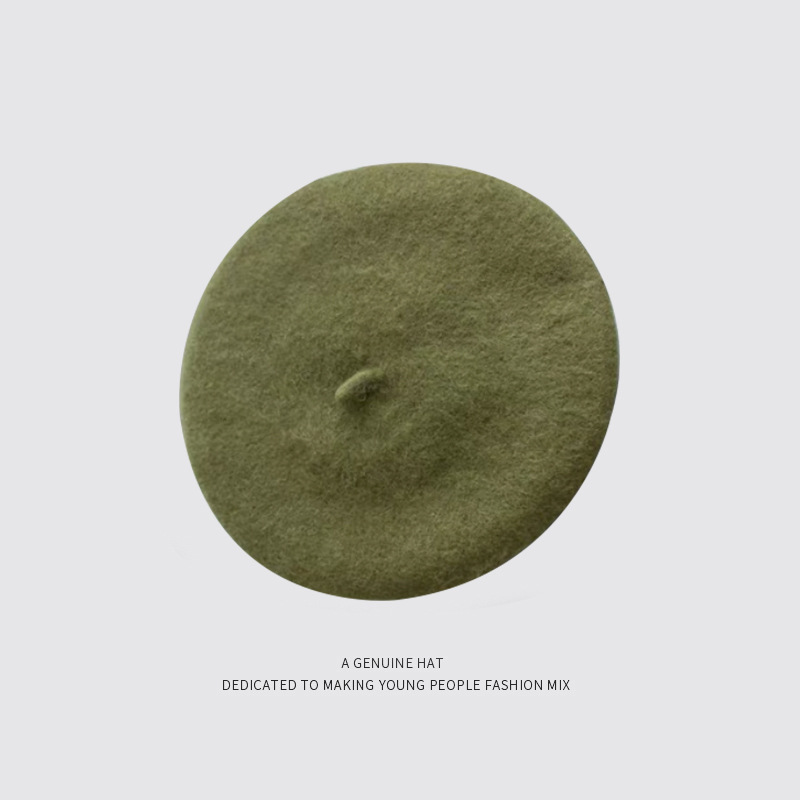 77g Weight Beret Hat Hats Type Daily Occasion Solid Color Pattern Winter Season Women'S Gender Sewing Design Simple Style Style Eaveless Rim Women'S Simple Style Solid Color Sewing Eaveless Beret Hat 24