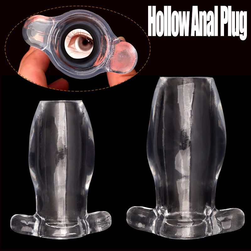 High-Transparency Hollow Anal Plug, TPE Enema-Friendly Design, Large Size — detail image 2