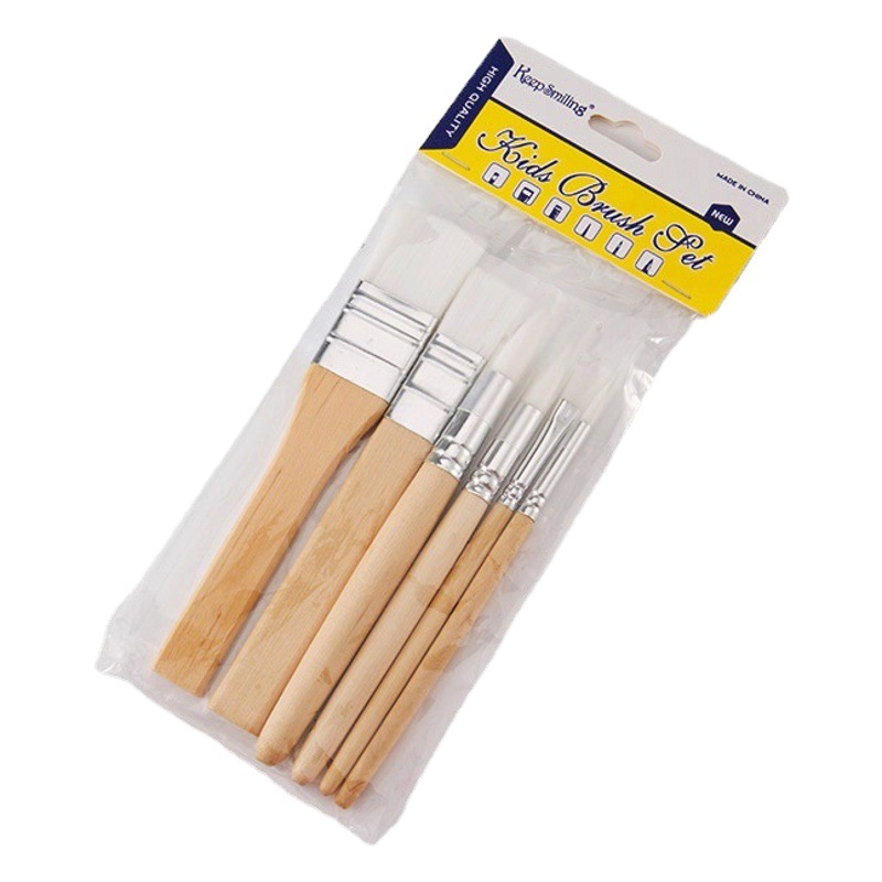 Directo de fábrica 6 registro varilla corta combinación cepillo traje acuarela pintura acrílica pintura cepillo al por mayor