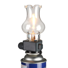 OS606戶外野營夜燈照明氣燈頭復古分體式透明花燈打火機 創意茶燈