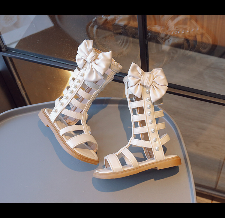 Sandali da ragazza alti Top romani 2023 estate nuovi bambini bambine moda scarpe da principessa bambini grandi_voghion.com