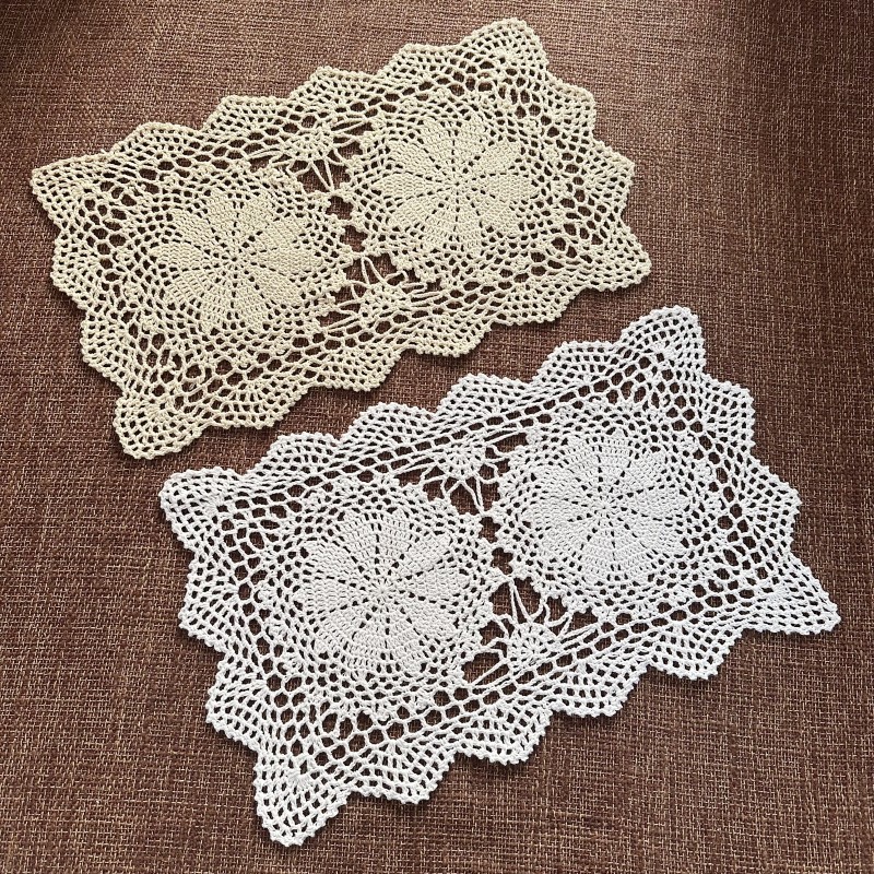 (Трансграничная торговля), крючок для вязания ручной работы, настольный коврик, прямоугольная обеденная тарелка, 25×40см