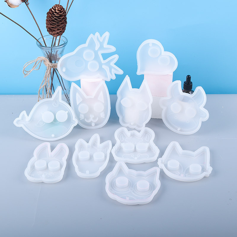 triumphant diy glue dripping mold 13 animal bag with hole key chain tag silicone mold
