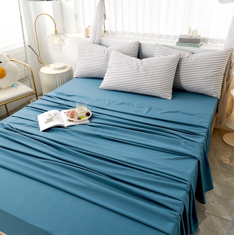 Set di biancheria da letto minimalista a righe, tre pezzi, stile nordico INS, letto in cotone americano e copripiumino_voghion.com