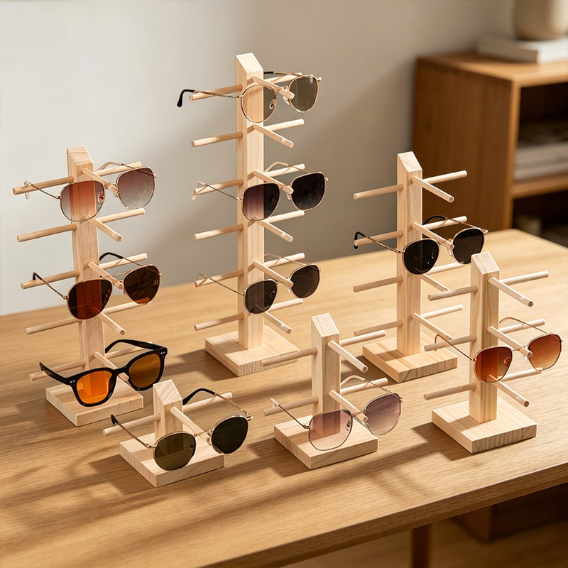 Solid Wood Glasses Display Stand, Eyeglasses Store Storage Rack, Sunglasses and Plain Glasses Display Stand, Display Props Wholesale Solid Wood Glasses Display Stand, Eyeglasses Store Storage Rack, Sunglasses and Plain Glasses Display Stand, Display Props Wholesale