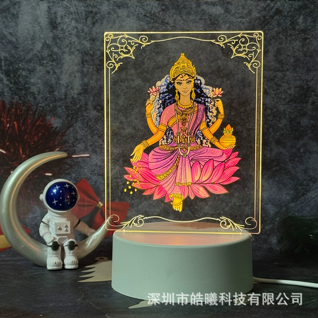 Креативные подарки Срединный стиль дизайн света 3D ночной свет Акриловые украшения атмосфера кровати уф-лампа цветной печати