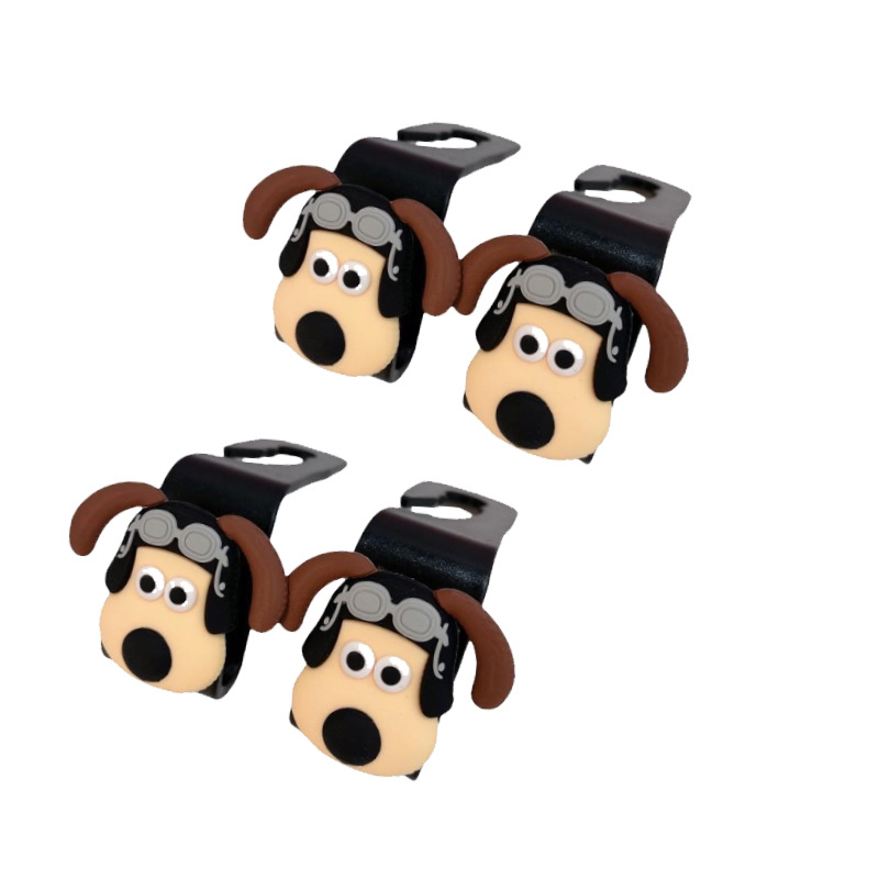 Coche trasero cabeza perro 3D 3D pegatinas de silicona coche gancho coche multi-asiento coche gancho asiento trasero gancho