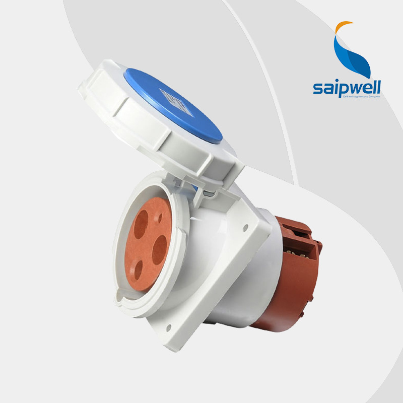 赛普直供SP-3575大电流插座3P125A  防水暗装插座 工业斜插插座