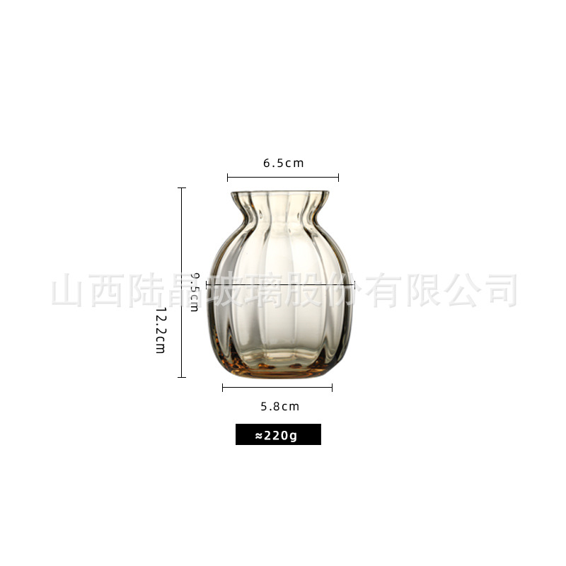 vasijas de vidrio medieval estilo nórdico calabaza vasijas de vidrio de cristal vasijas hechas a mano decoración de flores caseras