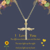 Angel wings, pendant, diamond, accessory, necklace, wish, European style, simple and elegant design