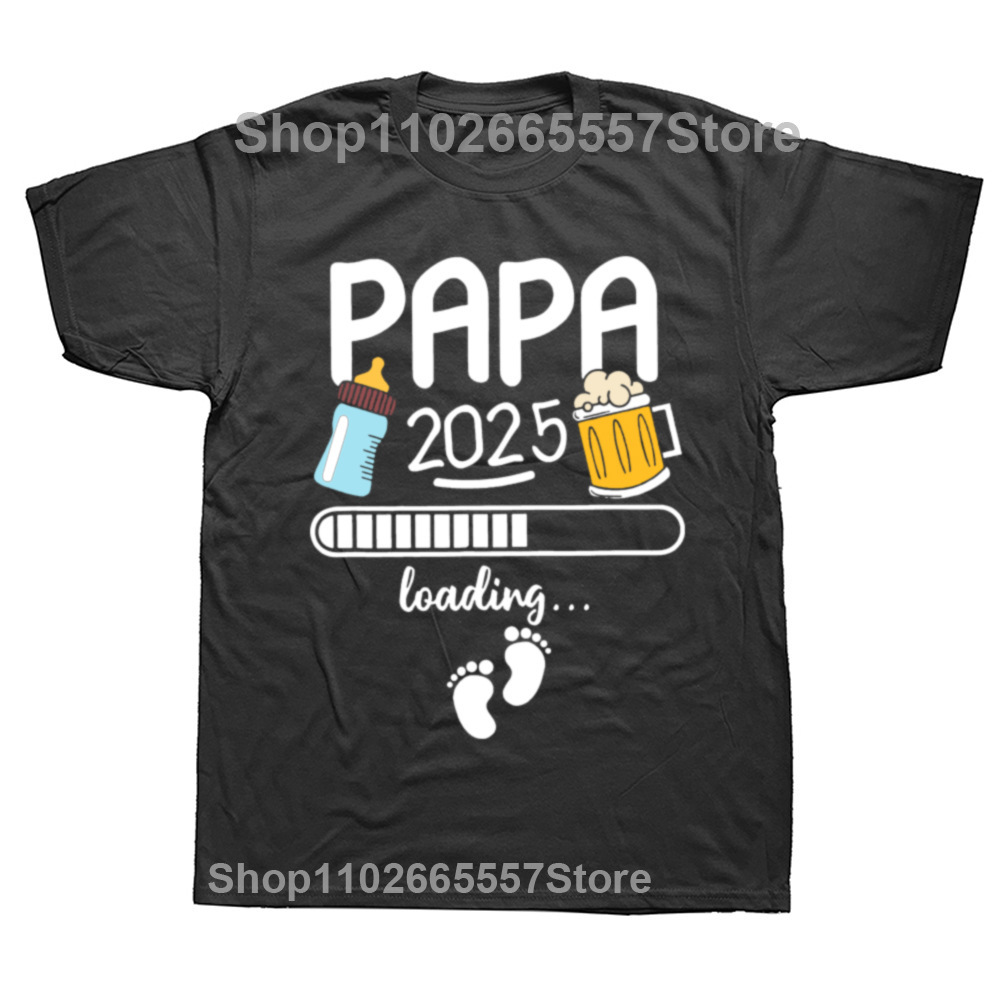 Papa 2025 T Shirt Future Dad And Mom French Texts Beer Lover
