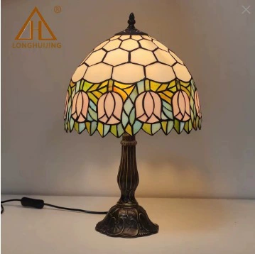 LED-ретро творческая настольная лампа Tiffany для кровати, гостиной, настольного компьютера, американский стиль, защита глаз