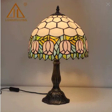 LED-ретро творческая настольная лампа Tiffany для кровати, гостиной, настольного компьютера, американский стиль, защита глаз