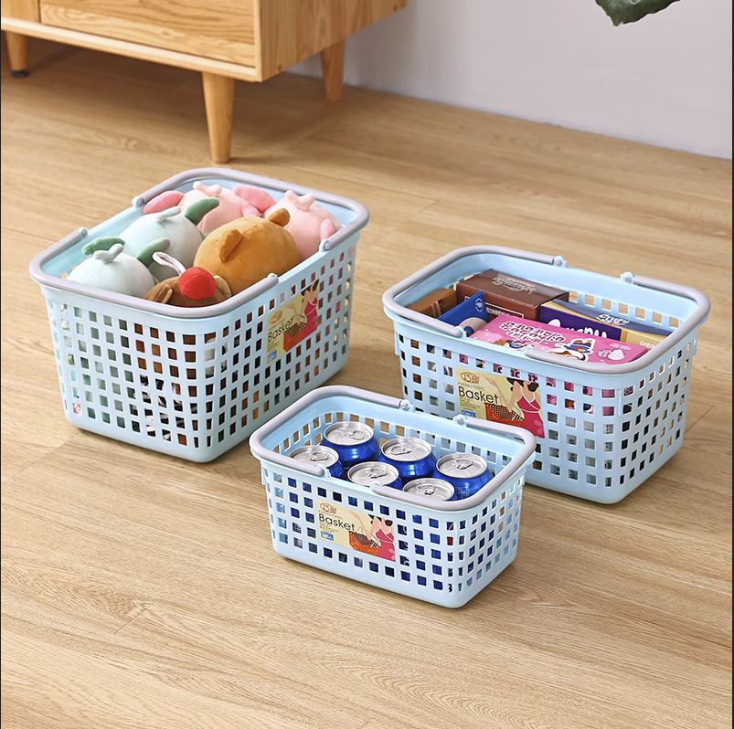 小超市大购物篮北欧超市手提买菜篮零食便利店购物筐购物车篮收纳