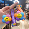 Colorful cartoon keychain, epoxy resin PVC, car keys with zipper, wholesale