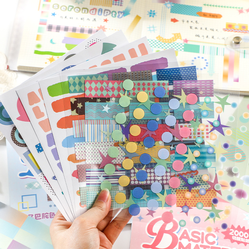 Fangdao simple ins aire material contable decoración pegatinas de gran capacidad multi-material pegatinas básicas al por mayor