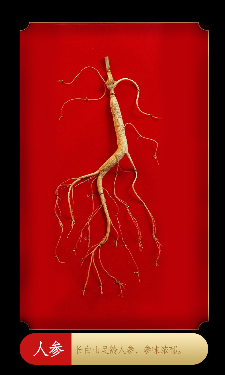 Changbai Mountain Ginseng Gift Box Seven Treasure Herbal Gift Set for Soup and Wine Soaking quality and texture