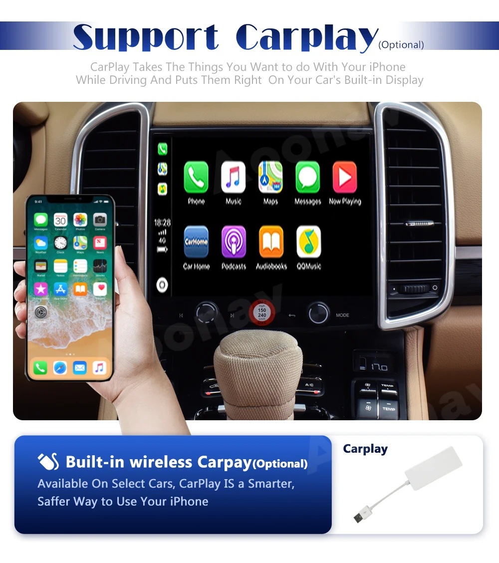 Suitable for Porsche Cayenne Original Car Style 2010-2017 Navigation Modified Car Wireless Carplay