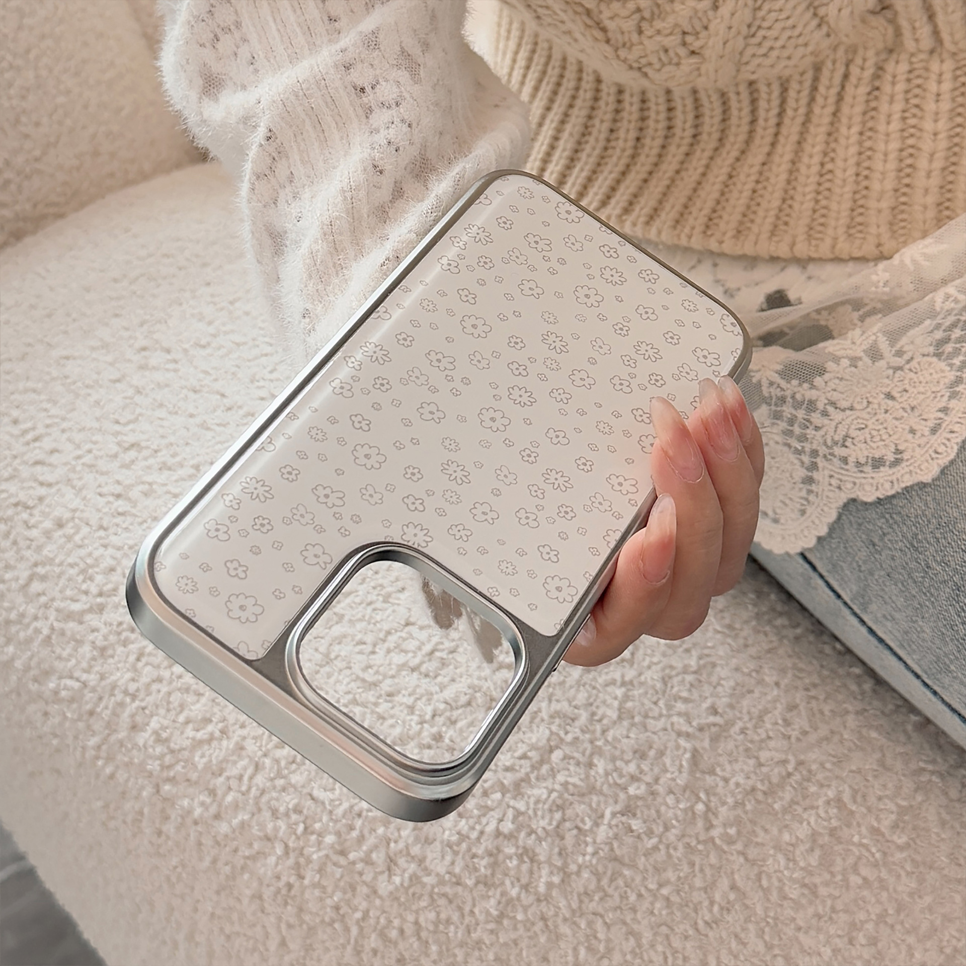 Coque de protection à motif fleurs pour iphone et huawei_voghion.com