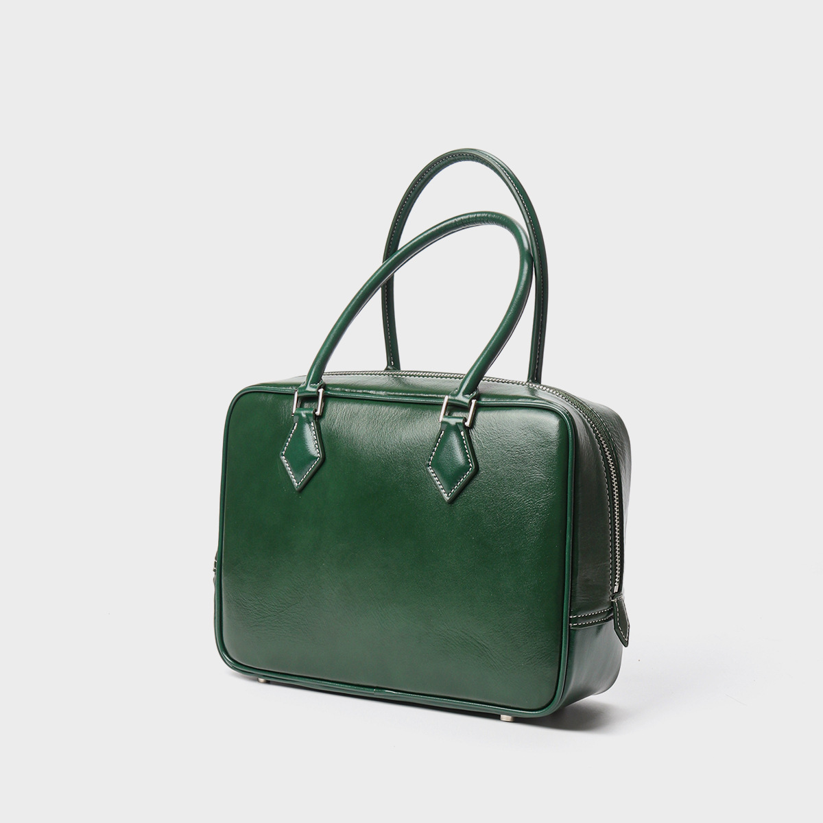 Bolso de mujer de cuero 2025 nueva capa de cabeza bolera de cuero de vaca SWIFT bolso de cuero cuadrado portátil bolso de plumas