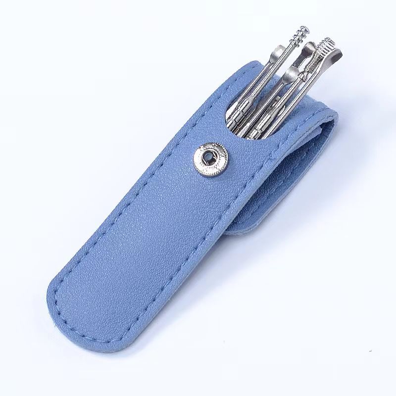 Juego de limpiadores de oídos portátiles en existencia, juego de 6 piezas, limpiadores de oídos con resorte en espiral para el hogar, herramientas para limpiar los oídos.