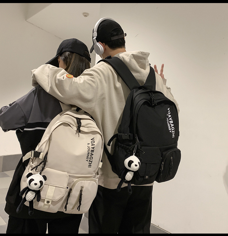 Korean Version Of Large Capacity Wild Backpack College Students Fashion Trend Couple Backpack display picture 34