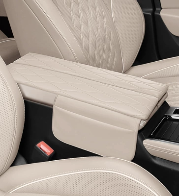 Suitable for 26 Volkswagen Sagitar L Armrest Box Protective Pads, Special Central Armrest Cover, Heightening Pad Leather Protection (Armrest box pad) - 26-sagitar-l-beige