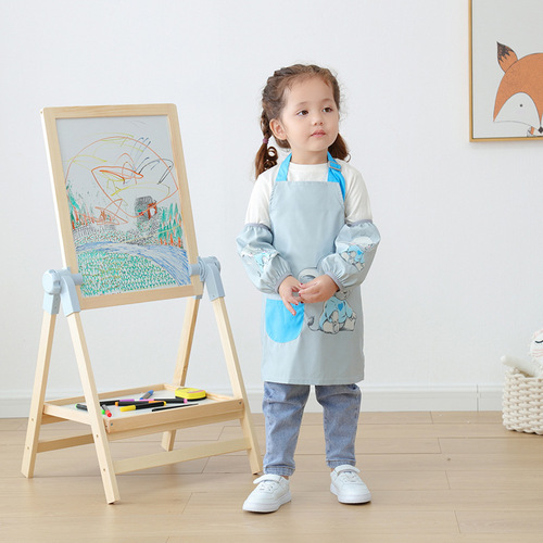 Children's painting smock baby waterproof bib reverse dressing kindergarten apron painting art sleeveless cartoon suit
