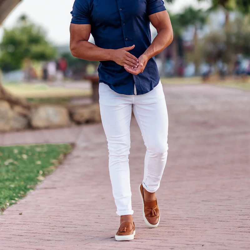 Transfronterizo europeo y americano overoles especiales primavera nuevos hombres al aire libre pantalones delgados Pantalones deportivos rectos pantalones de trabajo casual