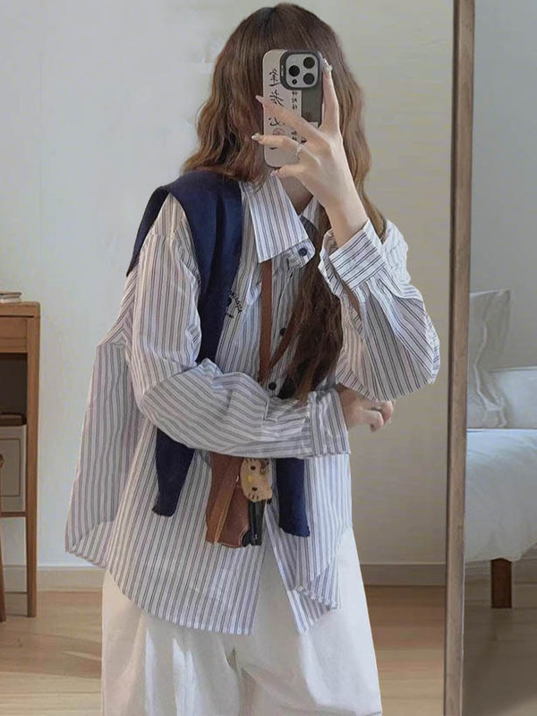 开春2025女装新款搭配一整套超火套装减龄茶系穿搭职业衬衫两件套|undefined