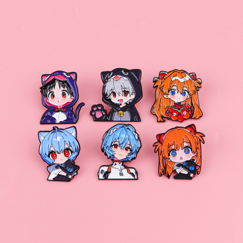 Evangelion Brooch Badge Clothing Backpack Accessories Pin Cross-Border Trade Hot-Selling Alloy Badge