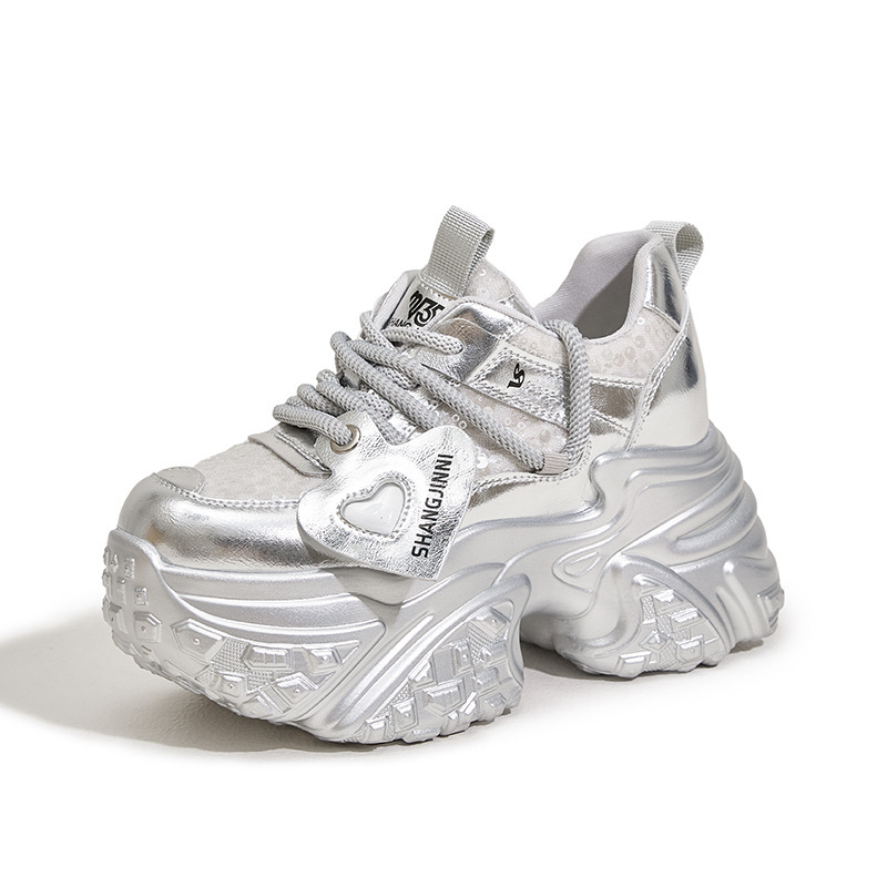 Los zapatos de papá y mujer en el otoño de 2026 nuevos zapatos casuales muffin, zapatos deportivos de altura gruesa de moda. image 6