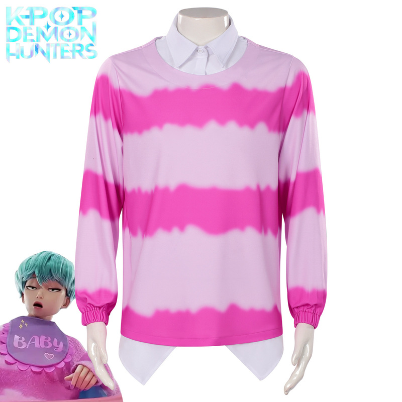 猎魔女团k-pop沙加男孩恶魔男团Jinu Baby 动漫全套cosplay服衬衣|undefined
