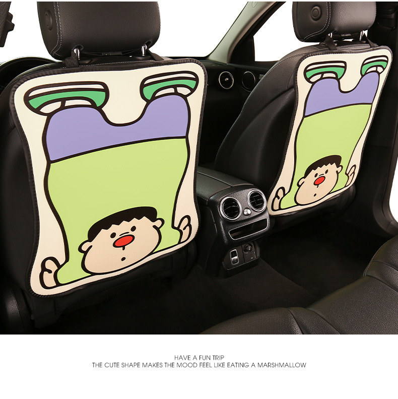 Cute Cartoon Car Seat Back Anti-Kick Pad Universal