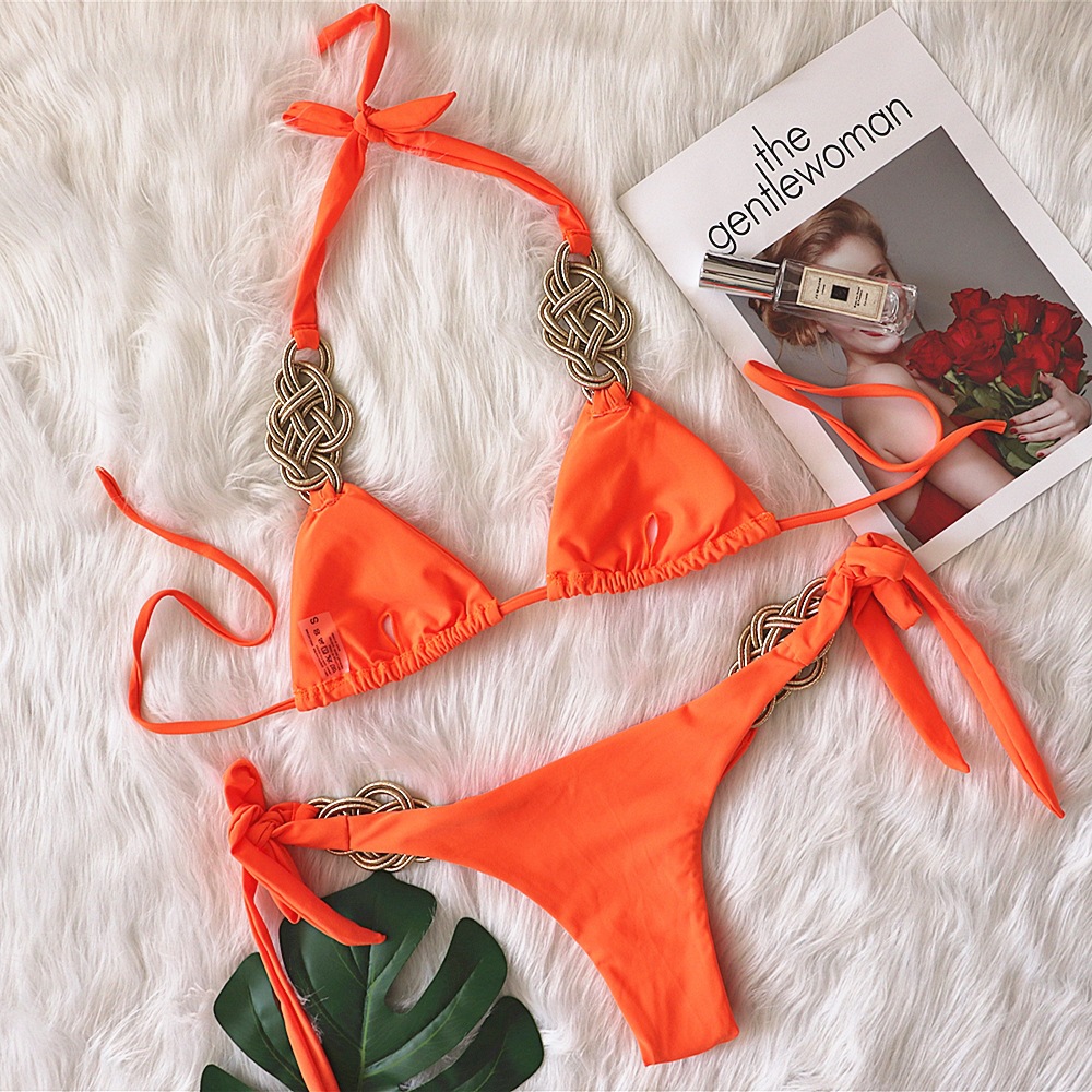 Women's Solid Color 2 Piece Set Bikinis display picture 6