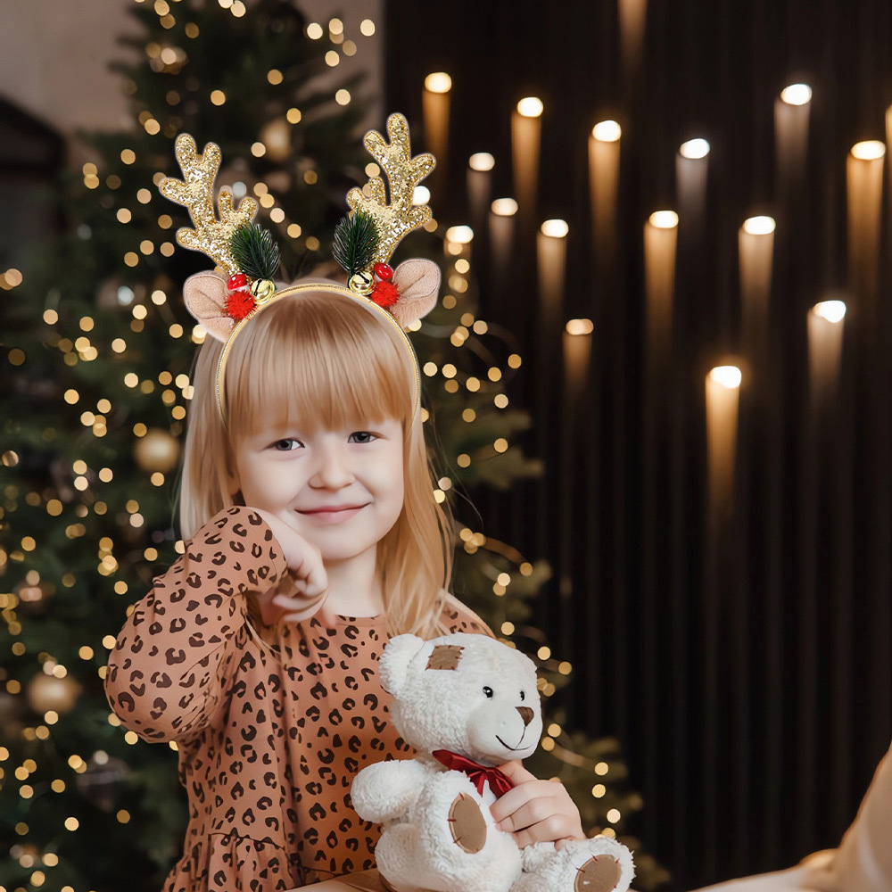 26g Weight headband Event & Party Supplies 1 Piece Quantity Christmas Cartoon Style Antlers Plastic Party Festival Headband