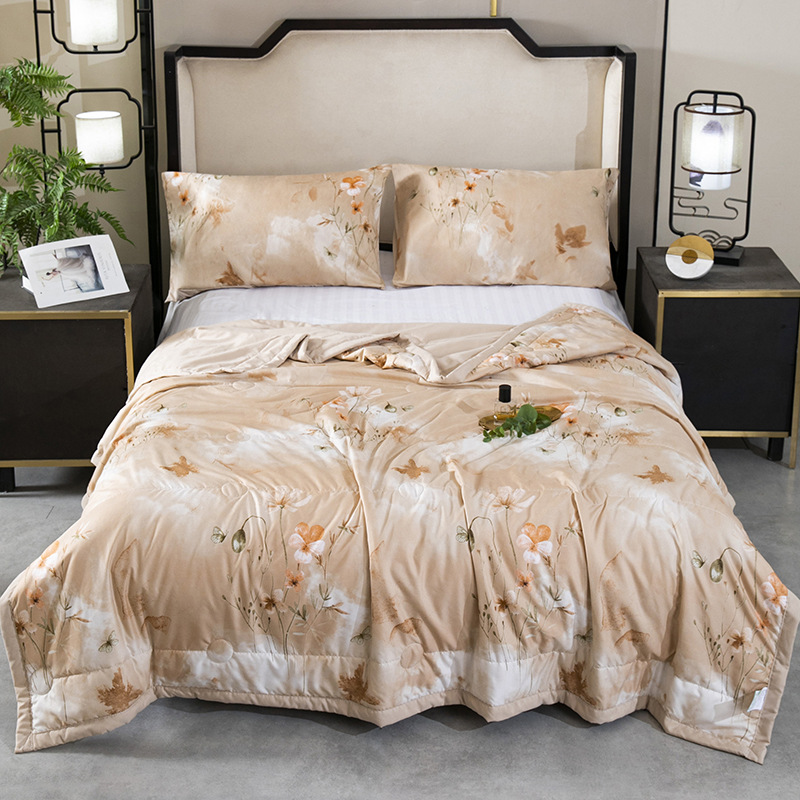 워시드 코튼 여름 이불 - 중국식 목련