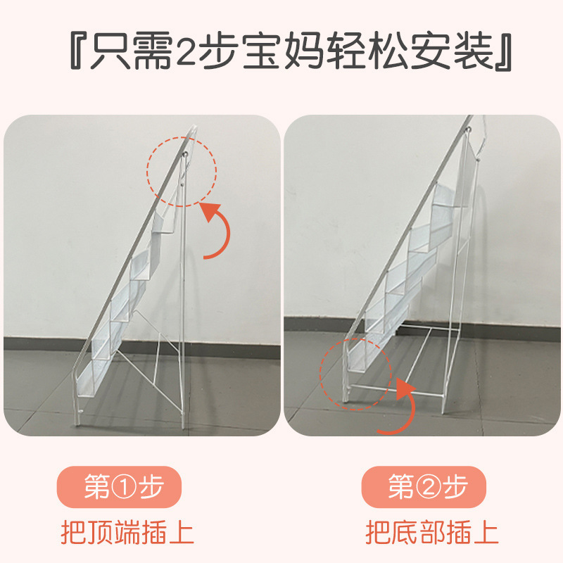 Estante de libros para niños estante de exposición de almacenamiento multicapa de hierro forjado estante de exposición de almacenamiento multicapa de estante de libros para niños