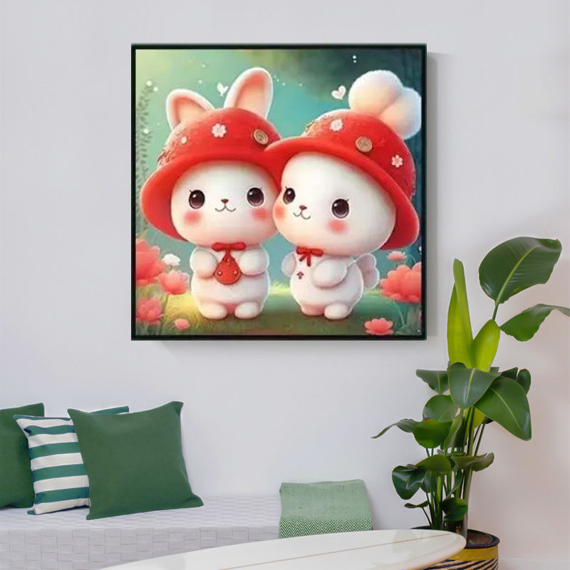 Productos genuinos Mona Lisa real Cruz puntada lindo conejo bebé nuevo hilo de dibujos animados bordado sin gancho 49 color completo bordado