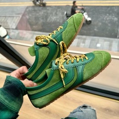 真皮阿甘鞋百搭运动鞋女2025新款复古方头系带小众低帮增高德训鞋